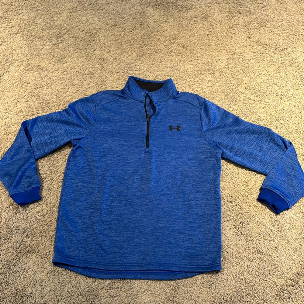 Under Armour Cold Gear Blue 3/4 zip pullover.  Size Medium
